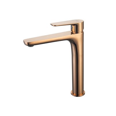 Milano Calli Art Basin Mixer With Pop Up Waste Rose Gold -Made In China
