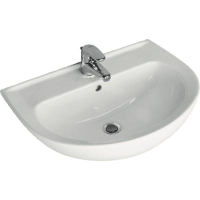 Is - Ecco Wash Basin With Semi Pedestal Large 60X 46 White G144001 & G921101 