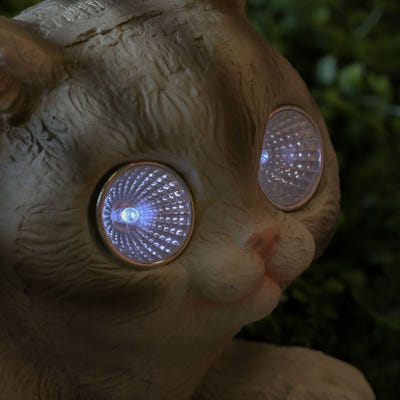 ديكور لقطط مصنوع من أكسيد المغنيسيوم مزود بالطاقة الشمسية ومؤقت