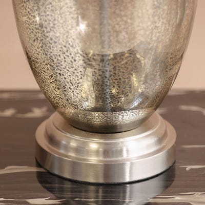 Jonathan Glass Table Lamp Silver 40.5X40.5X70Cm 