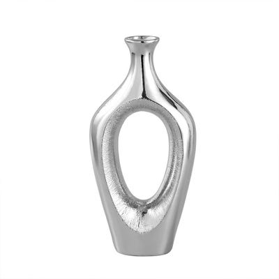 Abriz Vase Silver Ceramic  17 X 8 X 35 CM