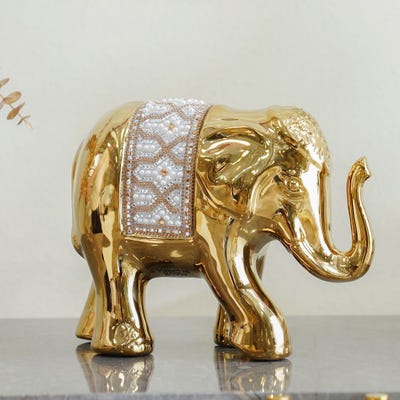 Abriz Elephant Gold-25.5 x 11.5 x 20 Cm 