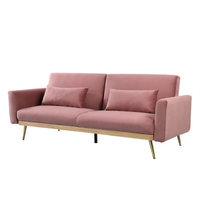 Flare Fabric Sofa Bed - Dusty Pink