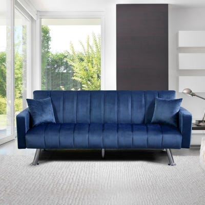Glam Fabric Sofa Bed - Navy