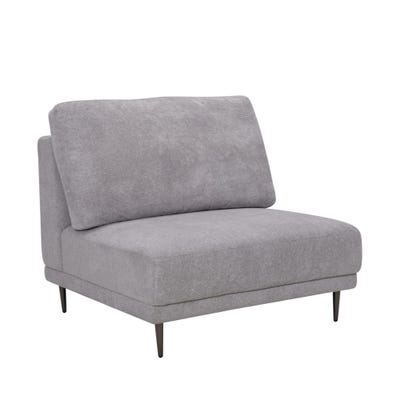 Hamburg Fabric 3-Seater Corner Sofa - Warm Grey - With 5-Year Warranty
