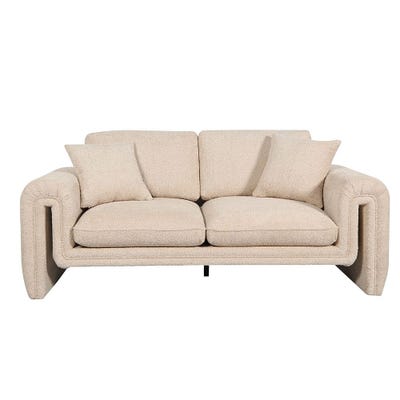 Modena 2-Seater Fabric Sofa - Milky White
