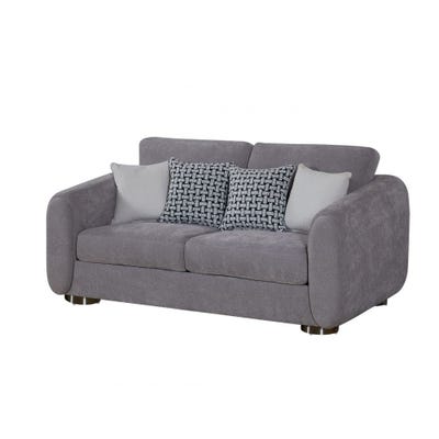 Hestia 2 Seater Fabric Sofa - Light Grey
