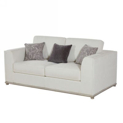 Hades 2 Seater Fabric Sofa - Milky White