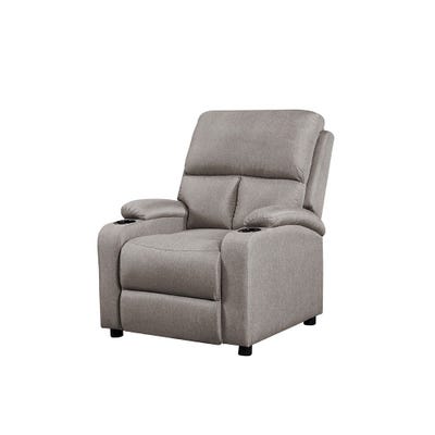 Mystic 1-Seater Fabric Pushback Recliner with Cup Holder - Oatmeal - With 2-Year Warranty