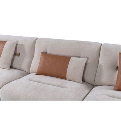 Anvil 3-Seater Fabric Sofa - Light Grey - With 5-Year Warranty