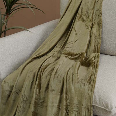 AW23 Solid Flannel Single Blanket 150x200 Cm Brown