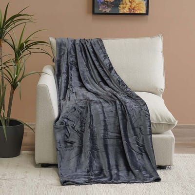 AW23 Solid Flannel Single Blanket 150x200 Cm Dark Purple