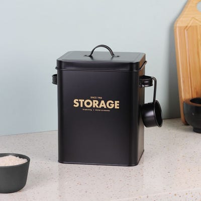 Zyra Multi Propose Food Storage Container Black 23 x 16 x 25.5 cm, 5.3 L