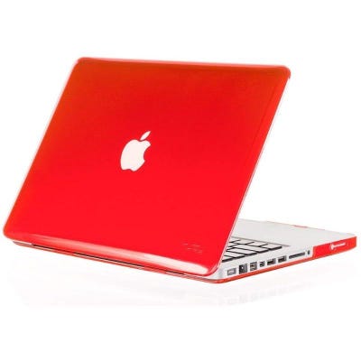 Kuzy Rubberized Hard Cover Case For Macbook Pro 13 Inch - Red