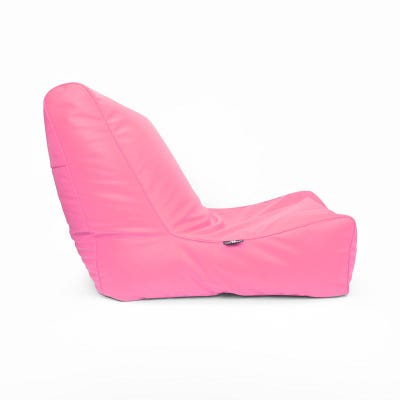 Luxe Decora Sereno Recliner Lounger Faux Leather Bean Bag With Filling (Large) - Pink
