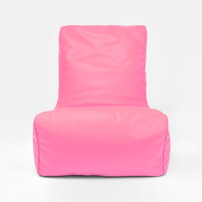 Luxe Decora Sereno Recliner Lounger Faux Leather Bean Bag With Filling (Large) - Pink