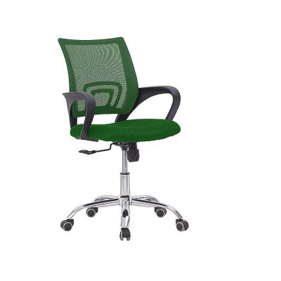 69001 Executive Mesh Chair, Ergonomic Height Adjustable Swivel Desk Chair with Lumbar Support Backrest for Computer Workstation Home Office - (Low Back Task Chair, Green)